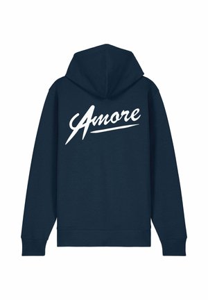 AMORE BACK EMBROIDERY UNISEX  - Felpa con zip - dark blue