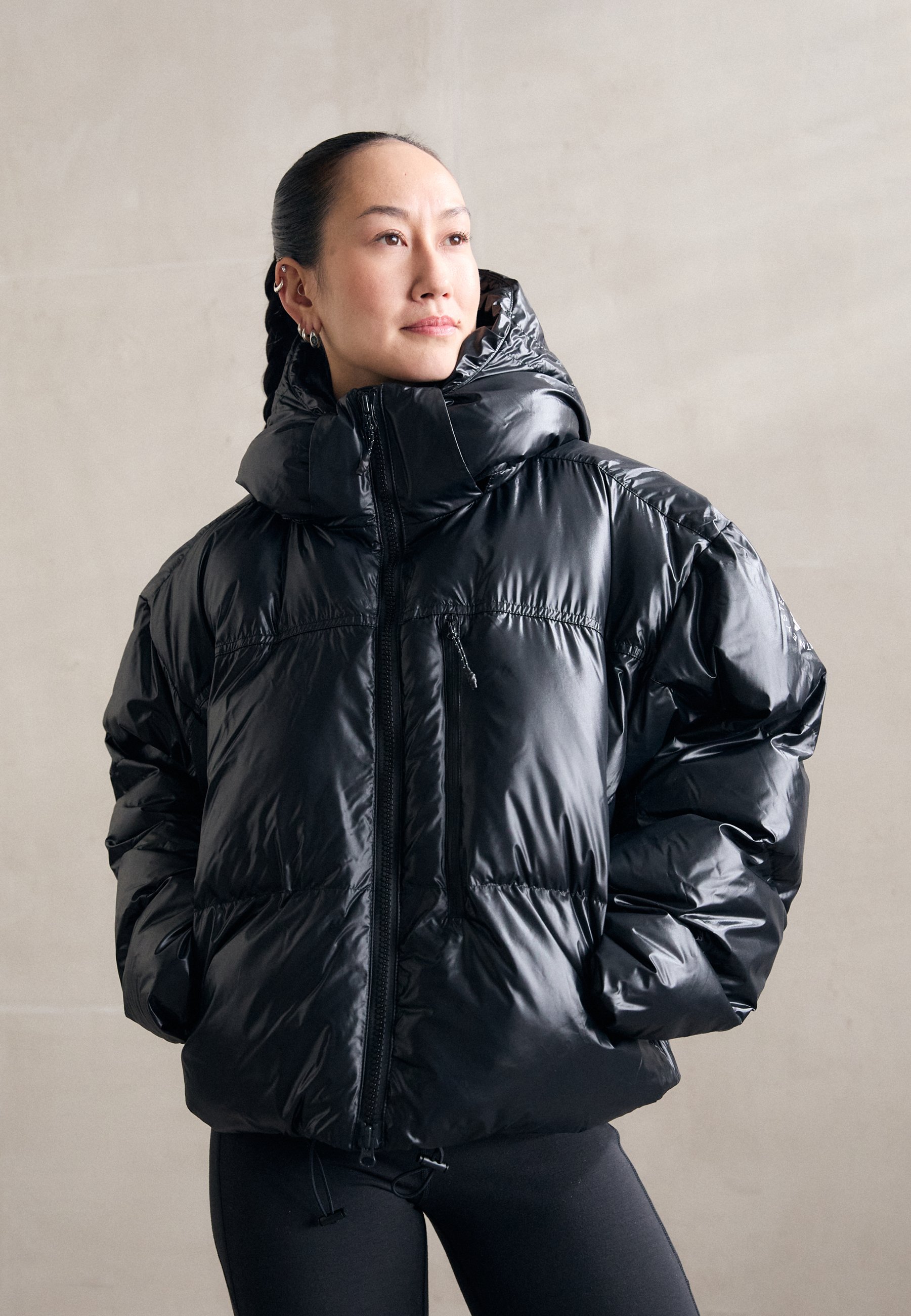 Winter Jacket Adidas Stella Puffer Adidas By Stella McCartney TRUENATURE SHORT PADDED WINTER Winter Jacket  Black