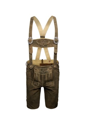 EGBERT - Leather trousers - walnuss