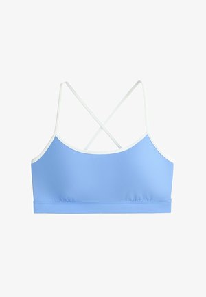 OYSHO, LIGHT-SUPPORT COMFORTLUX SPORTS BRA WITH PIPING - Športová podprsenka s nízkou podporou - blue