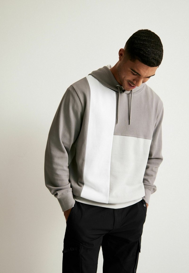 Next DIP DYE OVERHEAD  - Hoodie - grey white