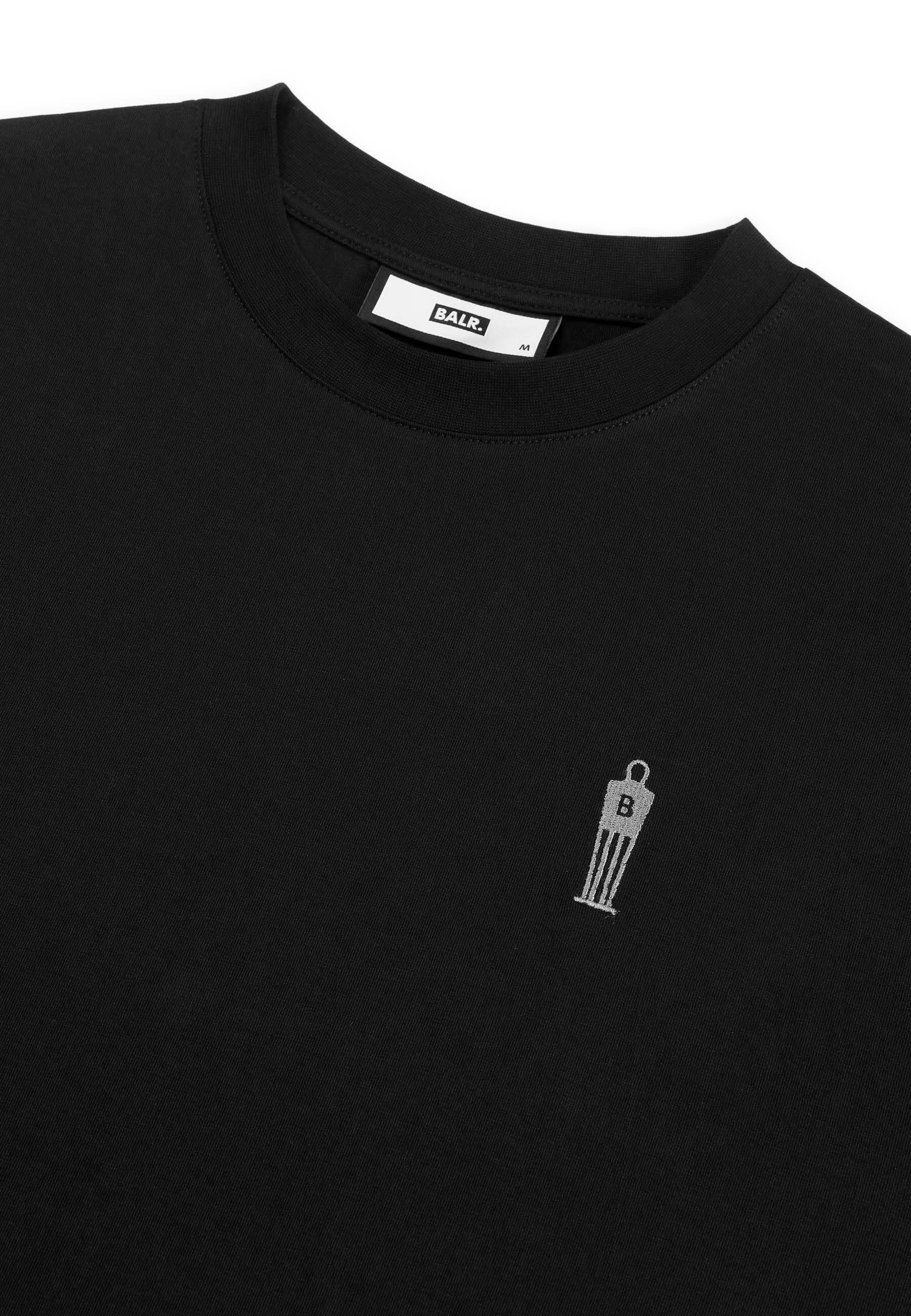 BALR. THE WALL BOX FIT - Print T-shirt - jet black/black