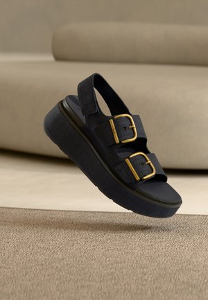 GEN MAX BUCKLE BACK STRAP - Sandály na platformě - dark denim