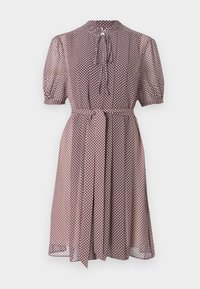 RUFFLE PLEAT KNEE DRESS - Kasdienė suknelė - mini geo primary red