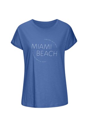Print T-shirt - blau