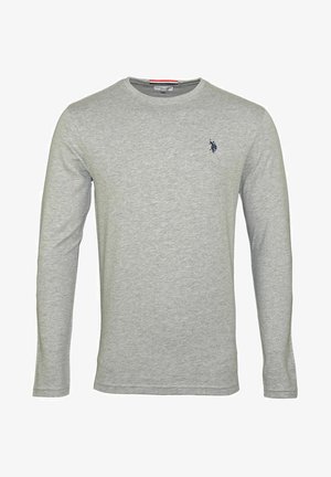 MIT RUNDHALSAUSSCHNITT R-NECK - Maglietta a manica lunga - grau