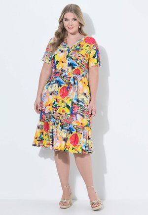 MIAMODA KLEID, A-LINIE, ALLOVERMUSTER, TAILLEN-BINDEBAND - Hverdagskjole - multicolour