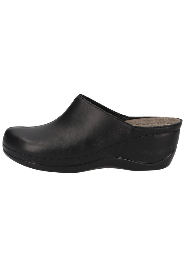 Pantolette hoch - schwarz