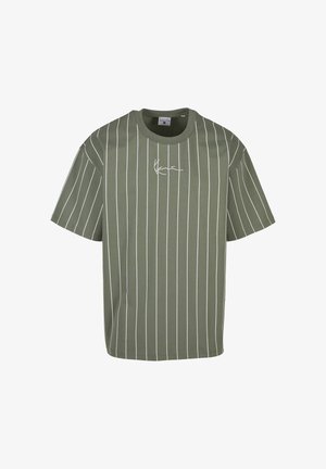 Karl Kani, SMALL SIGNATURE ESSENTIAL PINSTRIPE TEE - T-shirts print - green