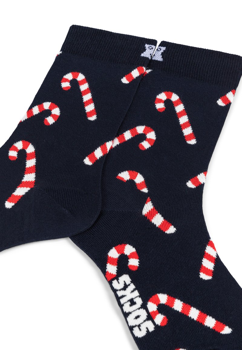 Calzini Happy Socks Gingerbread House – Unisex, Taglia 36-40, Cotone, Fantasia Blu-Verde-Rosso