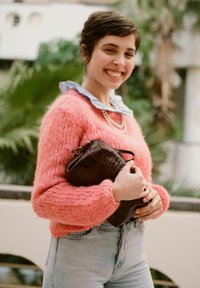 BALAGAN ROFE M - Borsa a tracolla - brown croco