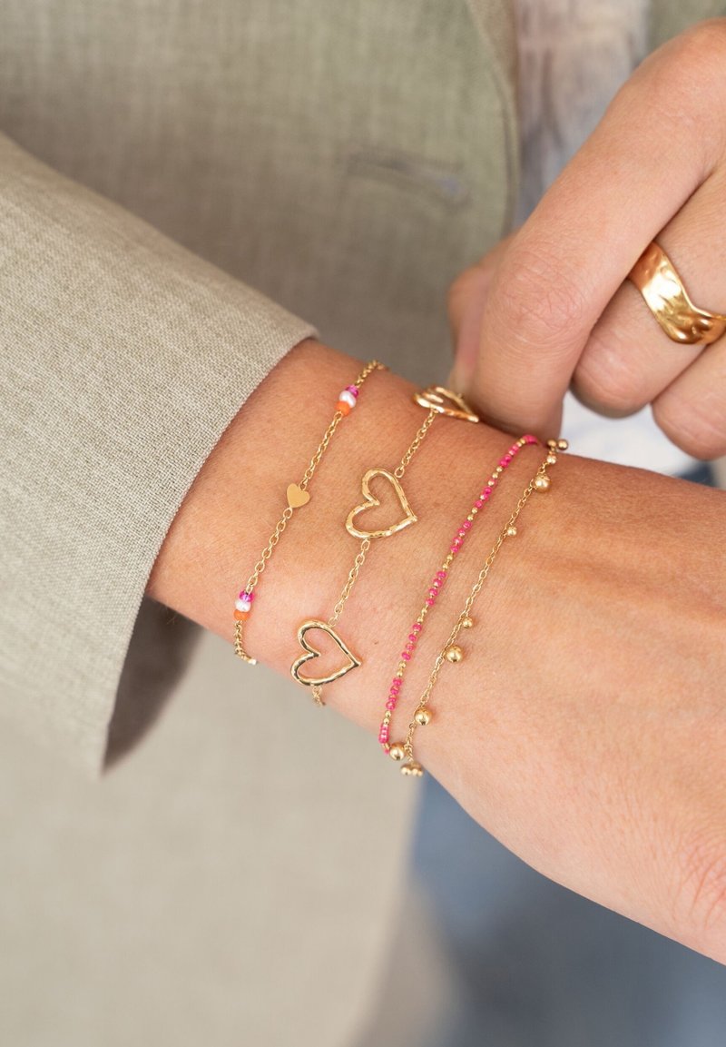 My Jewellery MINIMALIST WITH HEARTS AND BEADS - Pulsera - goudkleurig