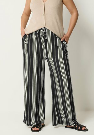 Yours Clothing, PLUS SIZE WIDE LEG TROUSERS 2 PACK - Broek - black