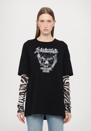T-shirt con stampa - black