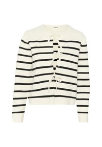 Kardigán - white w black stripes