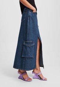 Karl Lagerfeld Jeans KARL LAGERFELD JEANS - Maxi szoknya - washed dark blue
