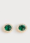 INLAY STONE STUD - Náušnice - gold-coloured/emerald