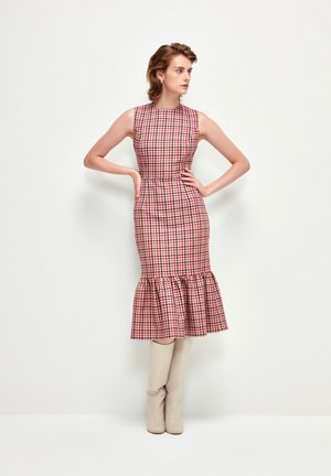 SLEEVELESS - Day dress - plaid burgundy