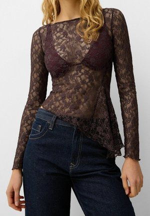 Blusa - mottled dark brown