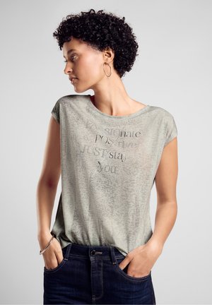 Street One MIT WORDING - T-Shirt print - beige