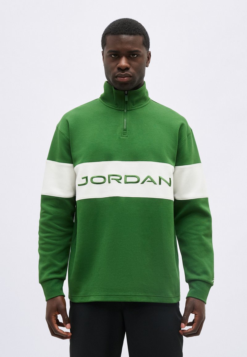 Jordan GOLF HALFZIP - Mikina - forest green/sail