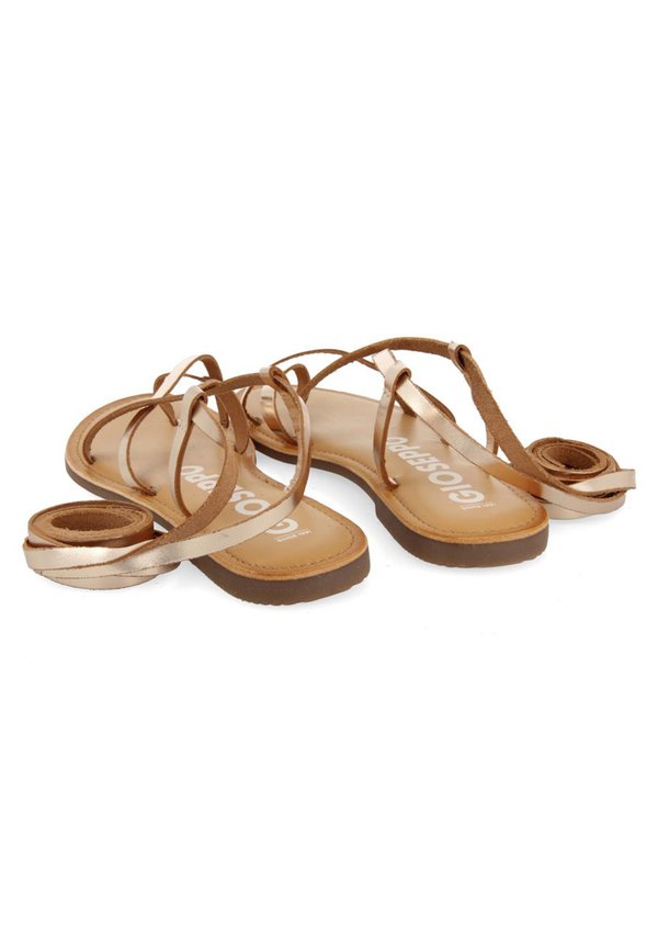 LUSSAT - T-bar sandals - oro2