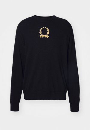 MOSCHINO LAUREL CROWN EMBLEM - Pullover - black