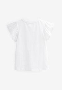 Next BRODERIE FRILL SLEEVE - REGULAR FIT - Triko s potiskem - white