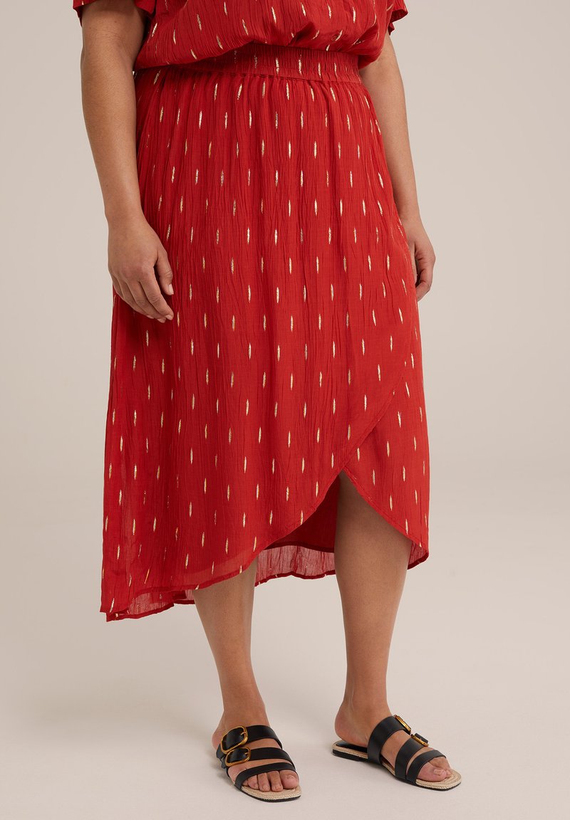 WE Fashion - CURVE - A-lijn rok - red, Vergroten