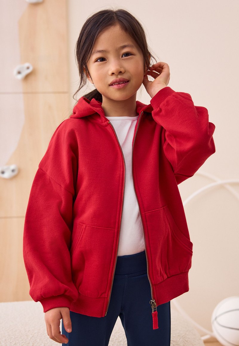 Gcds Felpa con zip GCDS rossa Rosso Bambino|027596040
