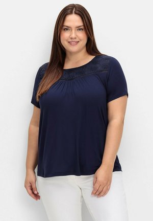 Sheego, T-Shirt basic - marine