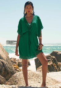 Love & Roses REGULAR FIT - TRIM DETAIL BELTED COVER-UP - Pludmales piederums - green