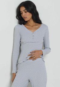 Etam COLY Pyjama top Light grey/light grey Zalando