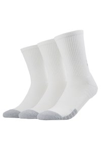 Under Armour HEATGEAR CREW 3 PACK - Träningssockor - white / steel