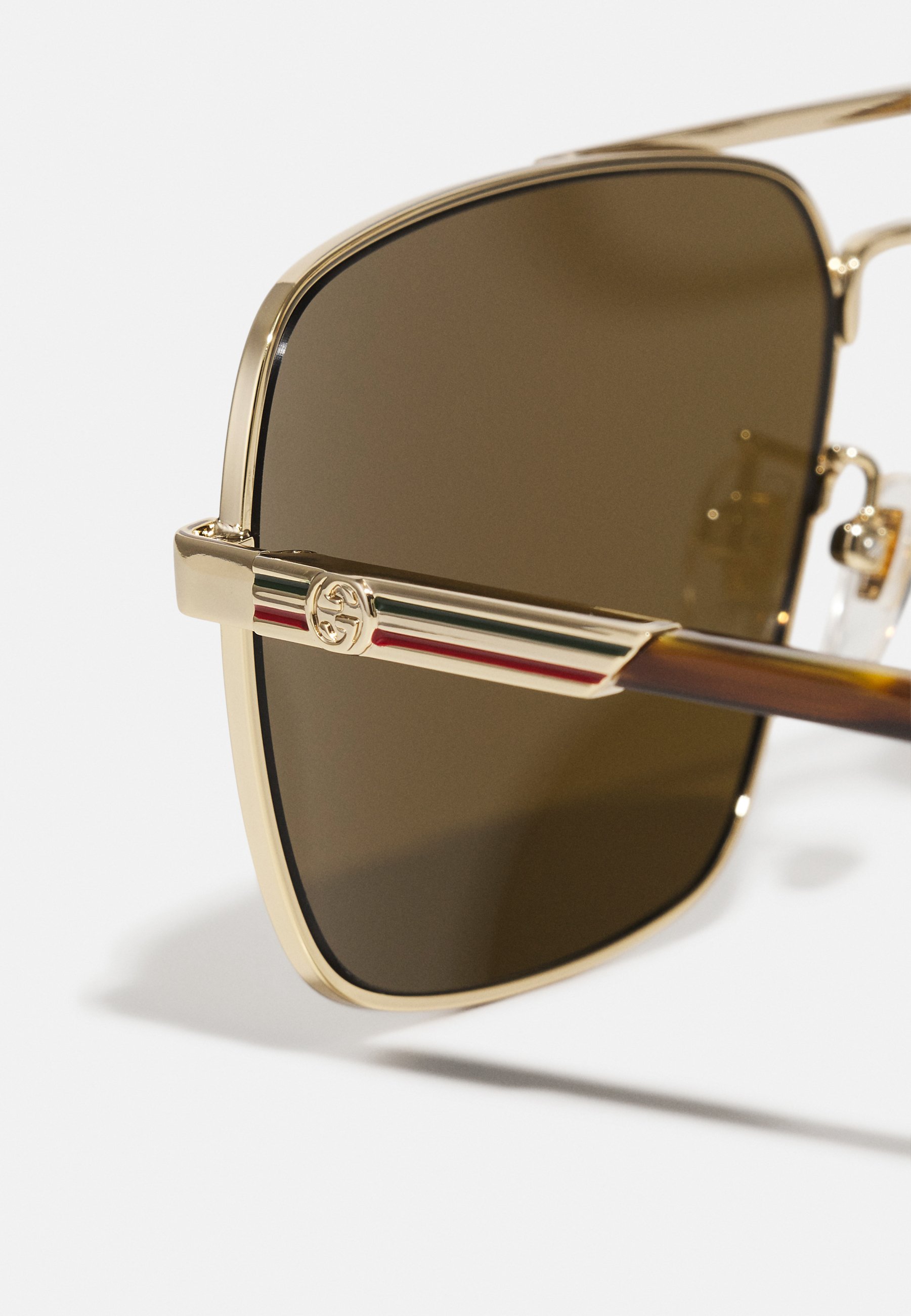 小物 GUCCI sunglasses vintage gold unisex Gucci UNISEX - Sunglasses - gold-coloured/havana brown/gold
