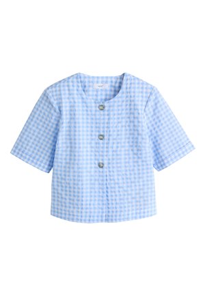 Next, TALL FIT - SHORT SLEEVED BUTTON THROUGH - Pluus - blue