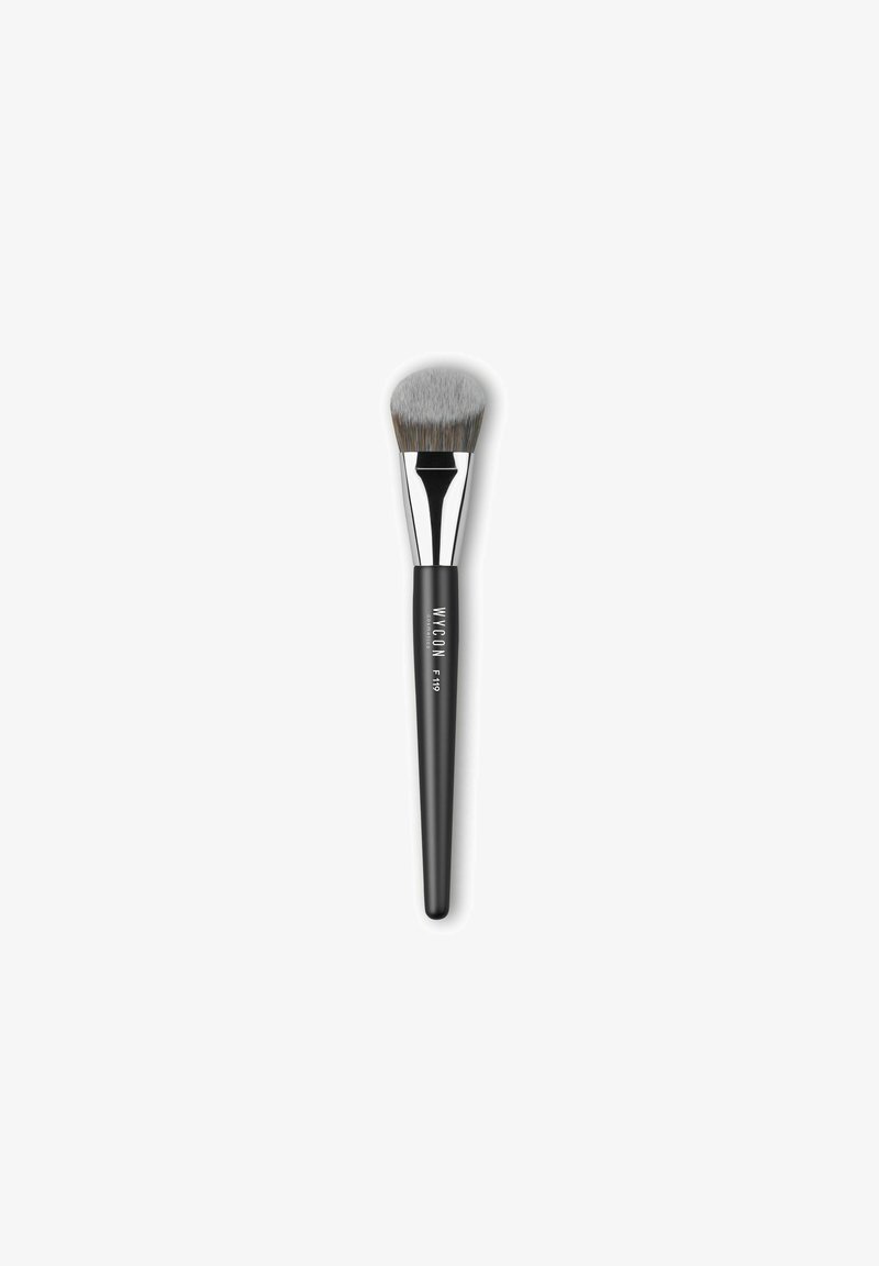 WYCON Cosmetics - F119 ANGLED BRUSH PENNELLO IN SETOLE FITTE E MORBIDE IDEALE PER FONDOTINTA E CORRETTORI FLUIDI - Pennelli trucco - black, Ingrandire