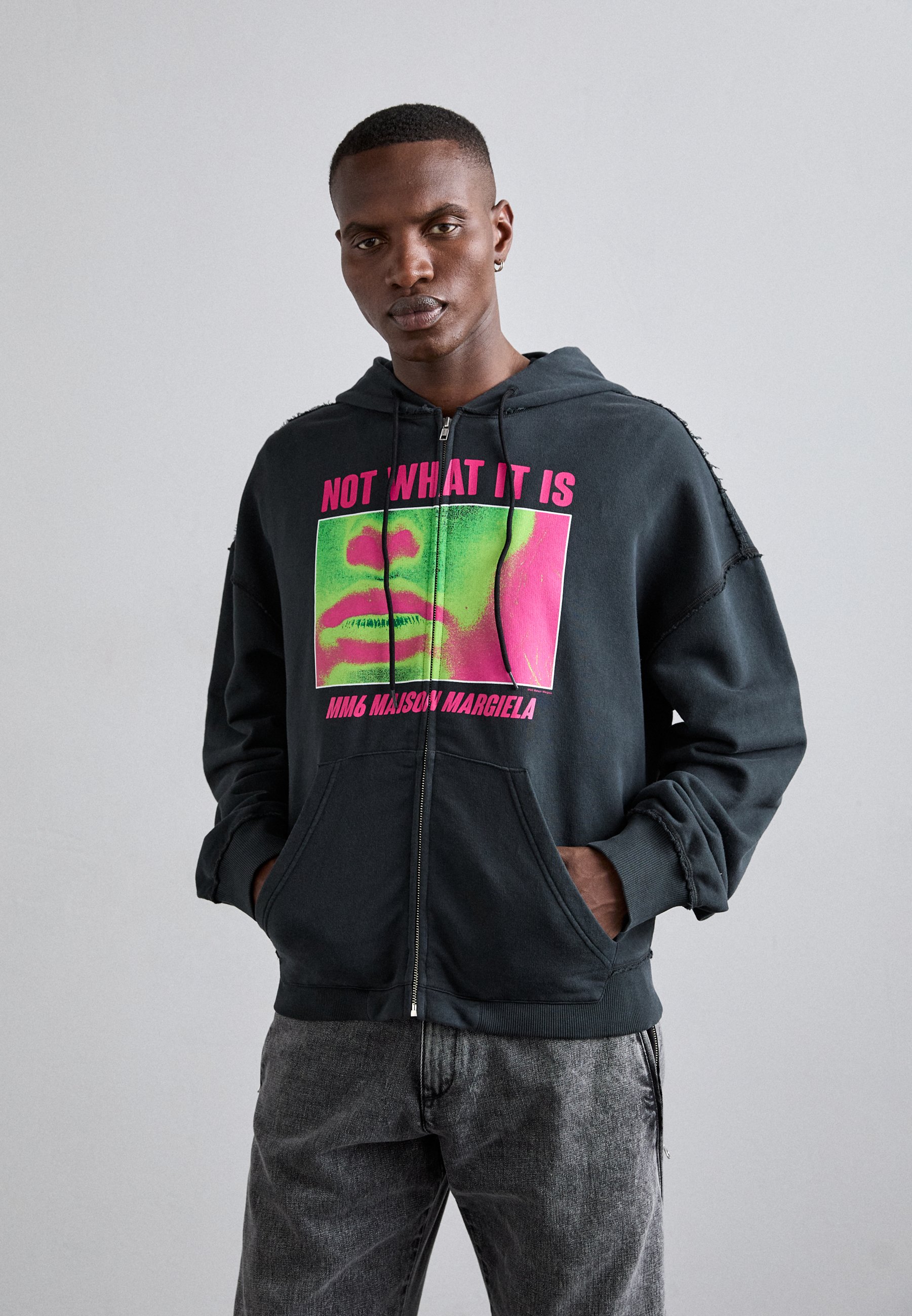 MM6 Maison Margiela Felpa con zip - black/nero - Zalando.it