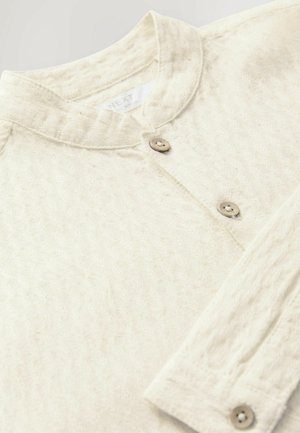 Next EMBROIDERED - REGULAR FIT - Shirt - ecru textured jacqard