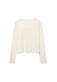 WITH BUTTONS - Strickjacke - mottled beige