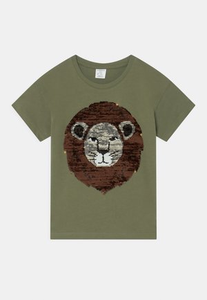 SEQUINS JUNGLE UNISEX - T-Shirt print - khaki