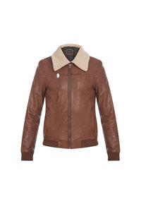 CARDI - Veste en cuir - tan