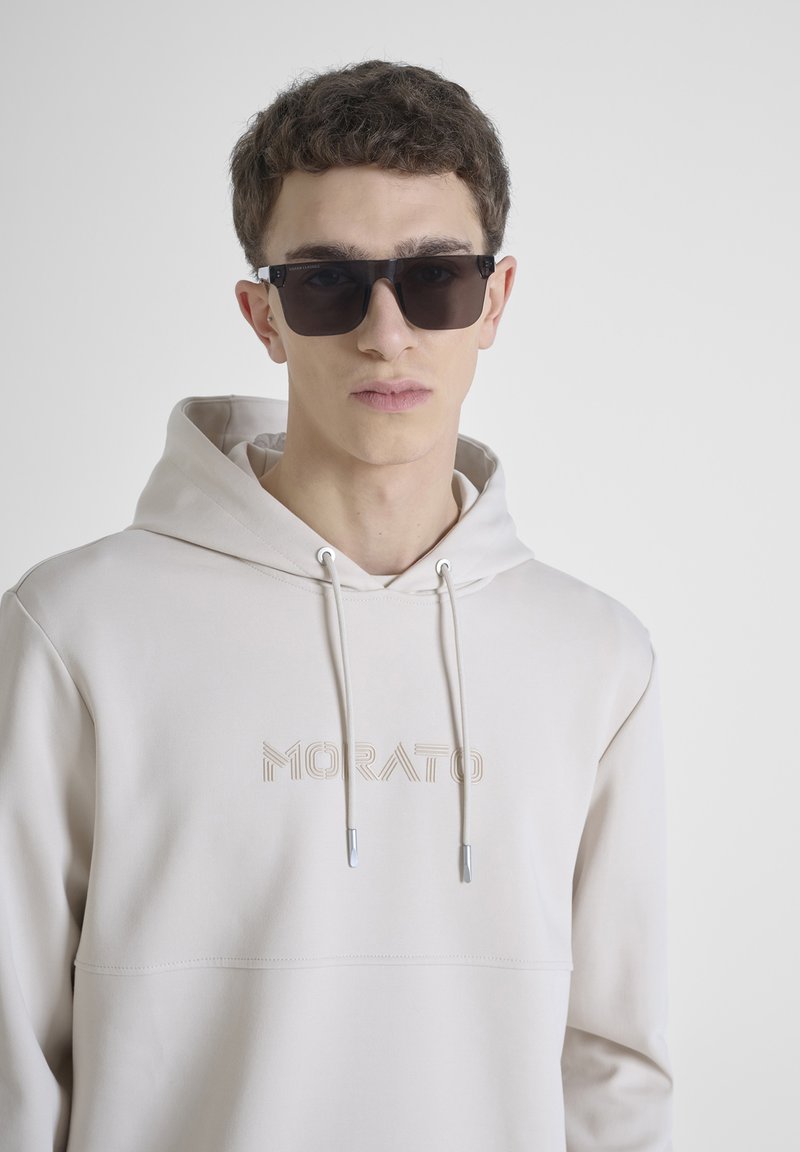 Felpa Con Cappuccio E Zip Unisex | 100% Cotone | Decorazione Occhiali Da Sole - Foto 5