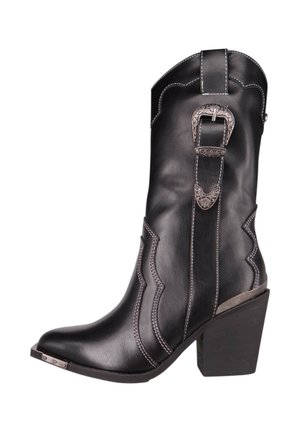 High heeled boots - black