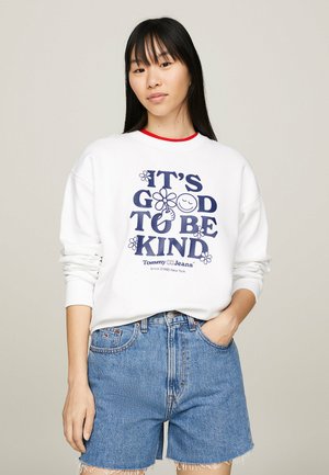 Tommy Jeans, SLOGAN CREW NECK  - Sweatshirt - white