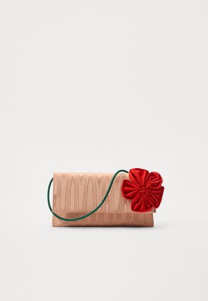 Loeffler Randall CHARLEE FLAP CLUTCH FLOWER - Borsa a mano - nude/green/red
