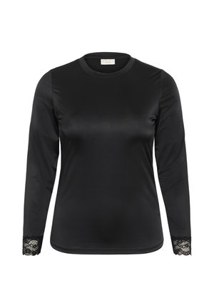 Kaffe Curve, KCKATEY LS T-SHIRT - Langærmet T-shirt - black deep