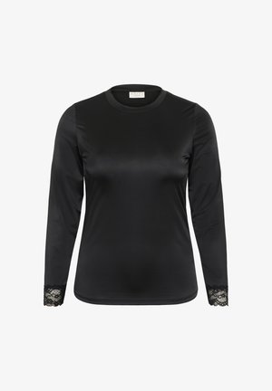 Kaffe Curve, KCKATEY LONG SLEEVE - Long sleeved top - black deep