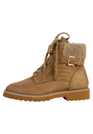 Cowboy/biker ankle boot - beige