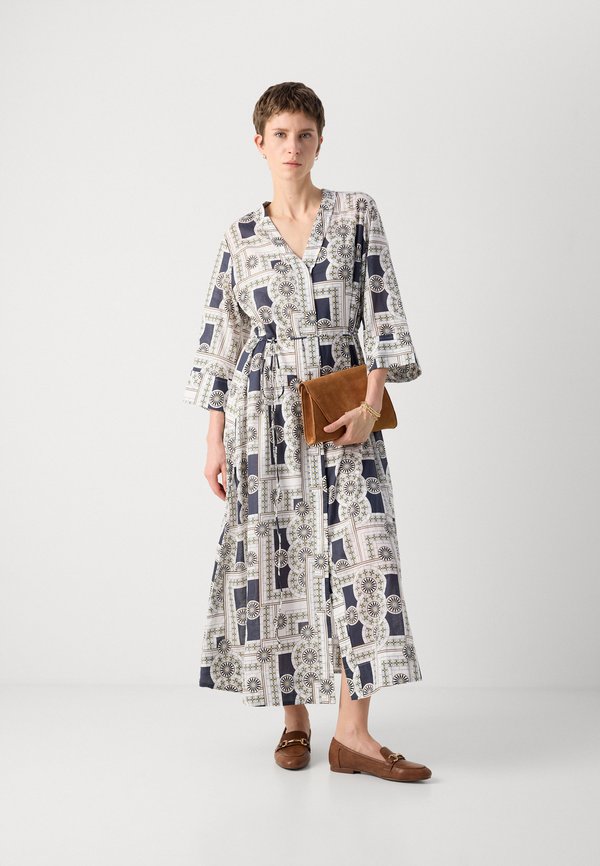DRESS V NECK LONG SLEEVE PRINT - Maxi dress3